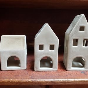Hearth and Hand ceramic glazed houses
